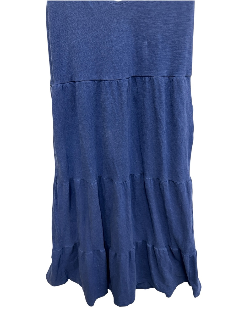 Old Navy blue slub knit tie back tiered midi cami swing dress Size M - Picture 5 of 12